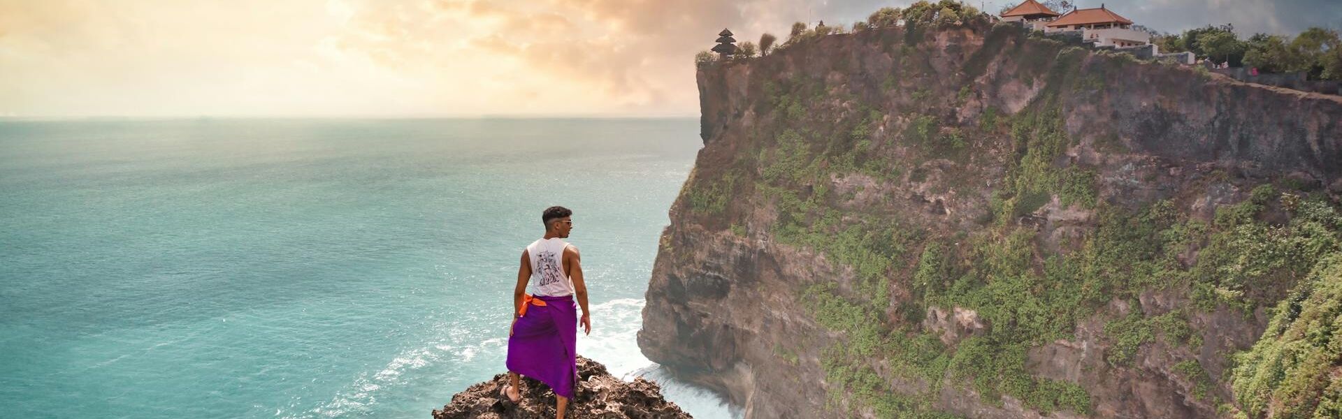 Panoramic view of Indonesia’s volcanic landscapes for a scenic Indonesia Travel guide banner by Legend Travel Group.